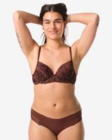 HEMA Damesbrazilian Micro Met Kant Donkerbruin (donkerbruin)
