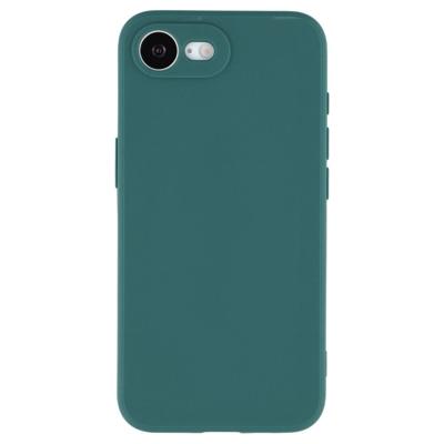 Lunso iPhone 16e hoesje - Flexibel siliconen Backcover - Army Groen