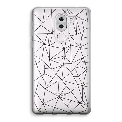 Geometrische lijnen zwart: Honor 6X Transparant Hoesje