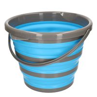 Opvouwbare emmer blauw/grijs 10 liter   -