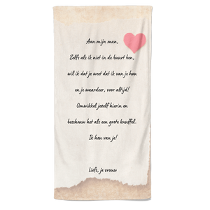 Valentijn handdoek Aan mijn man - Pillow Buddies
