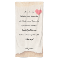 Valentijn handdoek Aan mijn man - Pillow Buddies