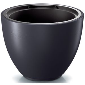 Prosperplast Plantenpot/bloempot Sevilla - buiten/binnen - kunststof - antraciet - D39 x H30 cm   -