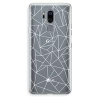 Geometrische lijnen wit: LG G7 Thinq Transparant Hoesje