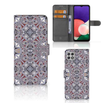 Samsung Galaxy A22 5G | Bookcase | Flower Tiles