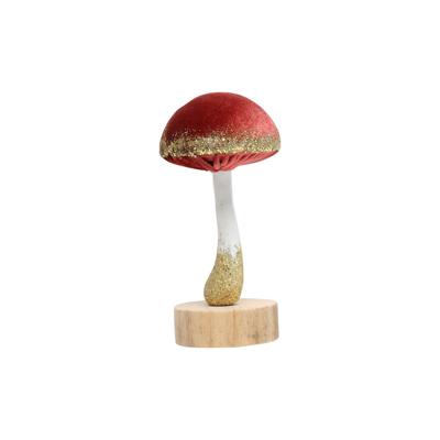 Ornament paddenstoel S roze 6,5xH11,5cm