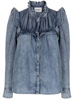 MARANT ÉTOILE chemise en jean à volants - Bleu - thumbnail