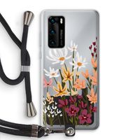 Painted wildflowers: Huawei P40 Transparant Hoesje met koord