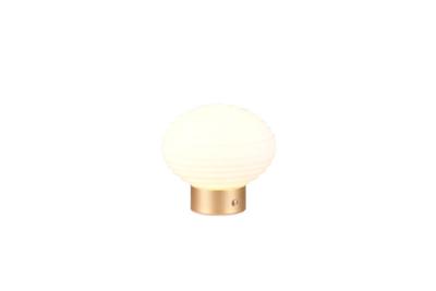 Trio Oplaadbare tafellampEarl goud met wit glas - R57771101