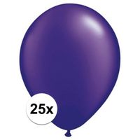 Feestartikelen Qualatex ballonnen parel paars 25 stuks - thumbnail