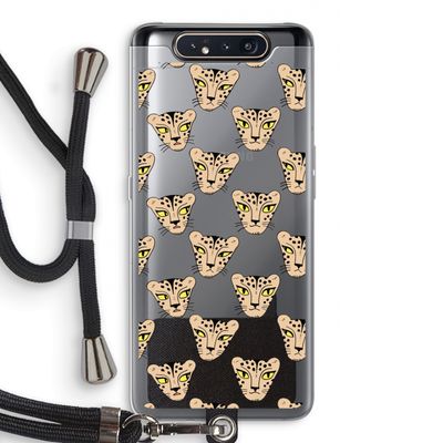 Tijger: Samsung Galaxy A80 Transparant Hoesje met koord