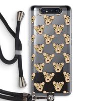 Tijger: Samsung Galaxy A80 Transparant Hoesje met koord