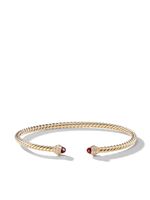 David Yurman bracelet Cablespira en or 18ct serti de diamants et grenat - thumbnail