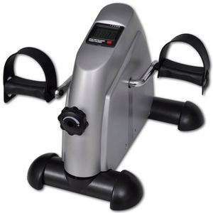 VidaXL Mini hometrainer met plastic vliegwiel (zilver)