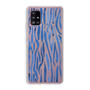 Blauwe nerven: Samsung Galaxy A51 5G Transparant Hoesje