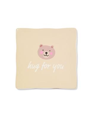 HEMA Tegel 10x10cm Keramiek Teddybeer &apos;hug For You&apos; Beige