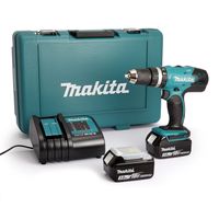 Makita DHP453SFE 18 V Li-ion klopboormachine in koffer | 2x 3.0Ah accu&apos;s - thumbnail