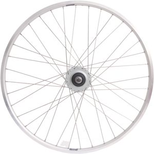 Achterwiel 28" Nexus 8 rollerbrake naaf met met zilveren velg en RVS spaken