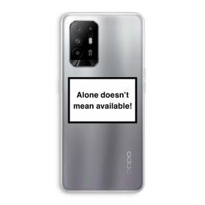 Alone: Oppo A95 5G Transparant Hoesje