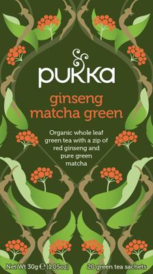 Pukka thee bio, Ginseng Matcha Green, pak van 20 stuks