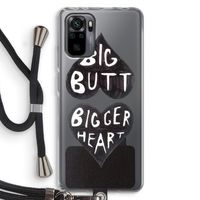 Big butt bigger heart: Xiaomi Redmi Note 10 Pro Transparant Hoesje met koord