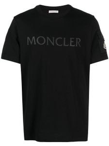 Moncler t-shirt en coton à logo imprimé - Noir