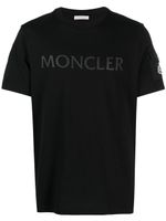 Moncler t-shirt en coton à logo imprimé - Noir
