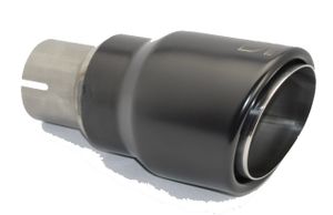 Ulter Sport Uitlaatsierstuk - Rond Ø90mm RS - Lengte 170mm - Montage ->55mm - RVS Zwart USNBLS190RS