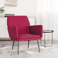 Fauteuil 62x79x79 cm fluweel wijnrood