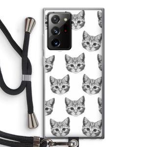 Kitten: Samsung Galaxy Note 20 Ultra / Note 20 Ultra 5G Transparant Hoesje met koord