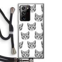 Kitten: Samsung Galaxy Note 20 Ultra / Note 20 Ultra 5G Transparant Hoesje met koord