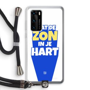 Laat de zon in je hart: Huawei P40 Transparant Hoesje met koord
