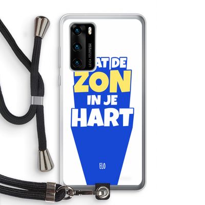 Laat de zon in je hart: Huawei P40 Transparant Hoesje met koord