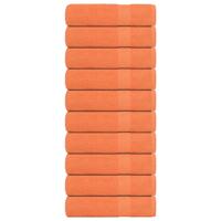 VidaXL Badhanddoeken frogn 10 st 100x150 cm 360 g/m² oranje