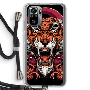 Tiger and Rattlesnakes: Xiaomi Redmi Note 10S Transparant Hoesje met koord