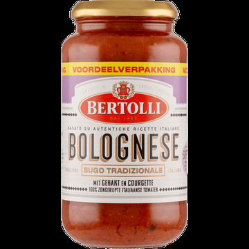 Bertolli Bolognese met Gehakt en Courgette Voordeelverpakking 500 g bij Jumbo
