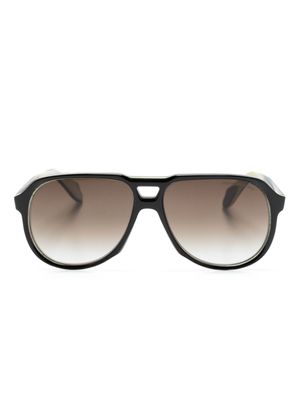 Cutler & Gross lunettes de soleil à monture pilote - Noir