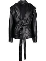 ANOUKI veste en cuir artificiel à design matelassé - Noir