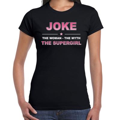 Joke Voornaam cadeau - The Woman, The myth the legend - zwart - voor dames - verjaardag Joke Voornaam cadeau - The Woman, The myth the legend - zwart - voor dames - verjaardag