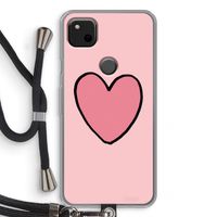 Hartje: Pixel 4a Transparant Hoesje met koord
