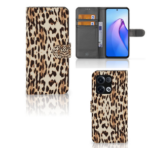 OPPO Reno8 Pro Telefoonhoesje met Pasjes Leopard