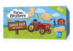 Farm Brothers Kids chocolate chip cookies 6 x uitdeelzakjes bio (102 gr)