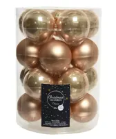 Decoris kerstballen glas 20st toffee 6cm