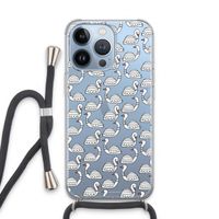 Zwanen: iPhone 13 Pro Transparant Hoesje met koord