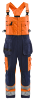 Blåkläder Bretelbroek High-Vis 26031860 | High-Vis Oranje/Marineblauw | Maat 54 - 7330509377383