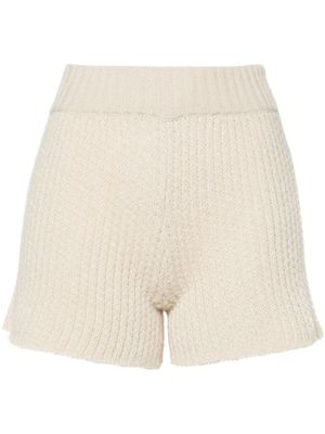 Alanui short en maille à design nervuré - Tons neutres