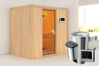 Karibu | Fanja Sauna | Bronzeglas Deur | Kachel 3,6 kW Externe Bediening