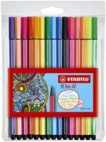 Stabilo pen 68 viltstiften etui 10 + 5 neon kleuren
