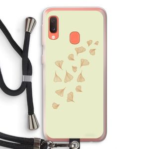 Falling Leaves: Samsung Galaxy A20e Transparant Hoesje met koord