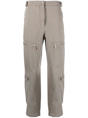 FENDI pantalon droit à détails de zips - Vert